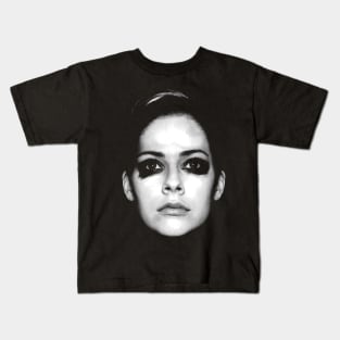 black and white avril lavigne Kids T-Shirt